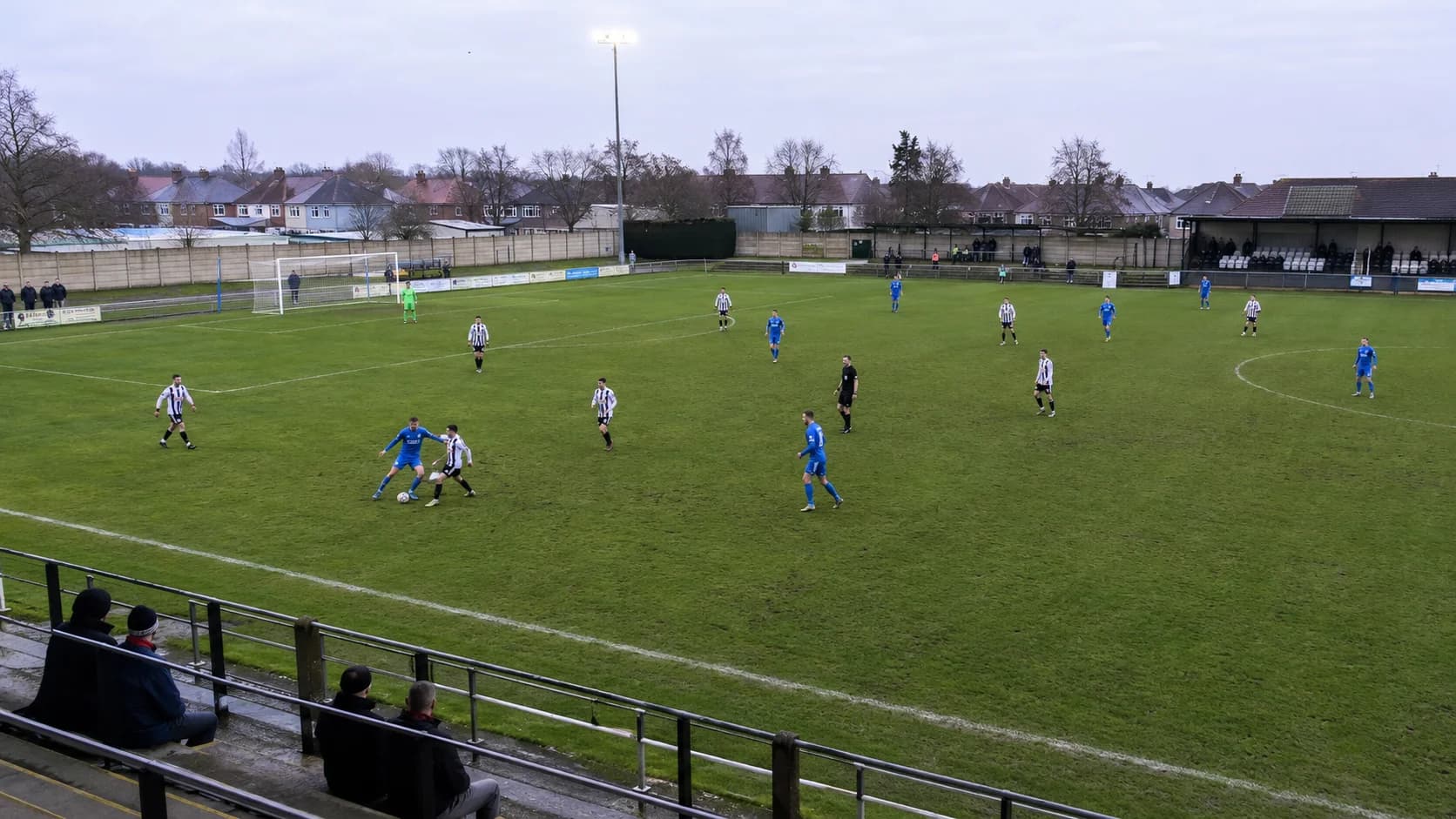 Soccer match in progress
